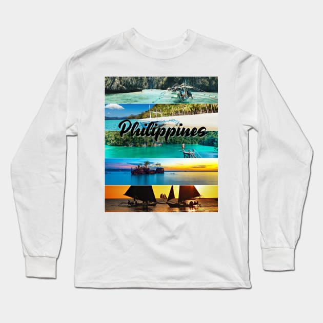 Philippine Beaches Long Sleeve T-Shirt by AlGenius